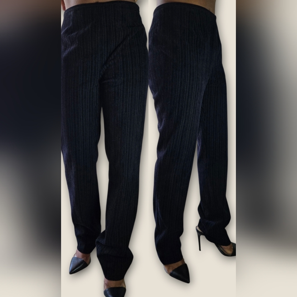 Doncaster‎ WoMen's Dark Blue Corduroy Vintage Style Stripped Pants Size 8